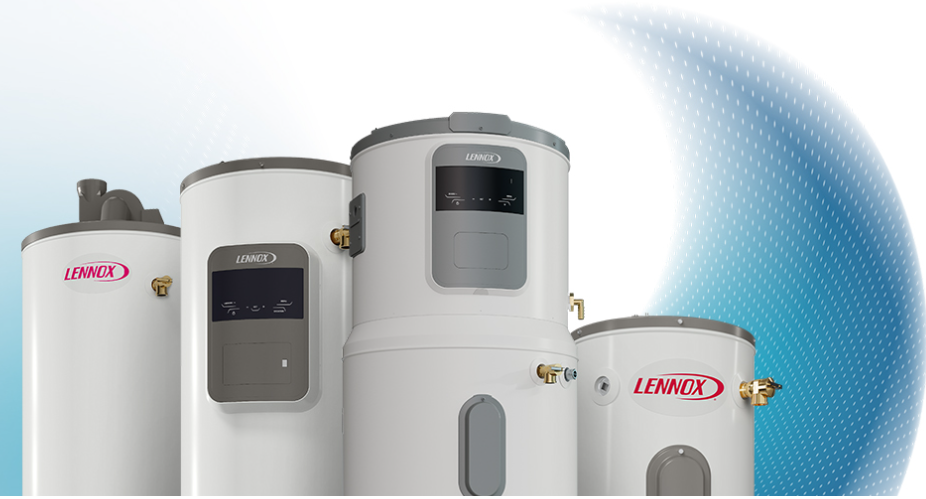 Lennox water heater product lineup